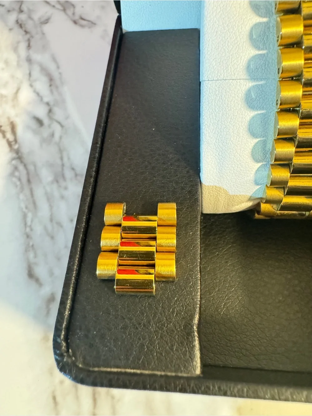 Custom Gold Day-Date Style 36mm Watch Black Dial